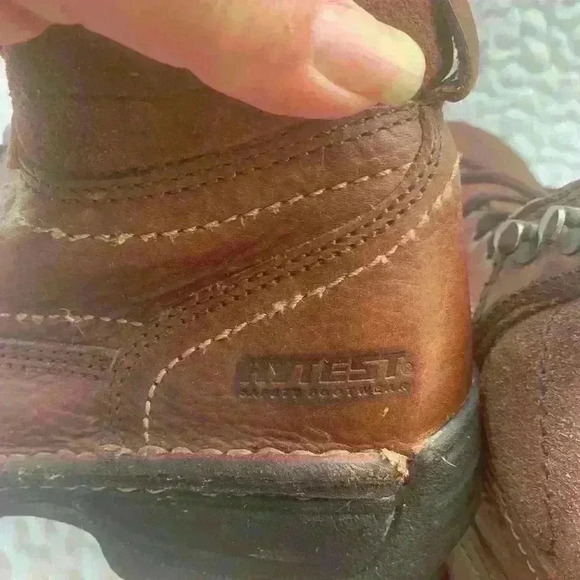 Women’s Hytest steel toe brown leather lace up boots size 7 safety footwear - Picture 6 of 9